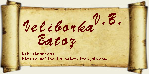Veliborka Batoz vizit kartica